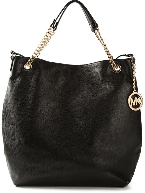 michael kors black purse gold chain handles and strap|Michael Kors strap replacement tote.